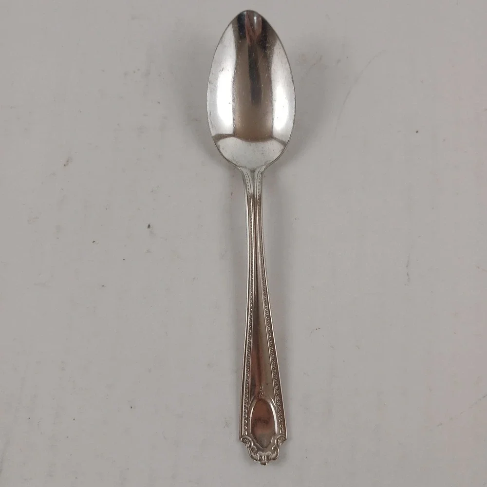 4pc Cameo Silver Plate Teaspoon No Monogram Vintage‎